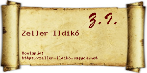 Zeller Ildikó névjegykártya